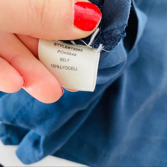 SKIES ARE BLUE REVOLVE Tie Waist High Rise Pleated Shorts S Preppy - Picture 4 of 5